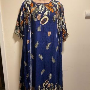Blue and Orange Dress Set